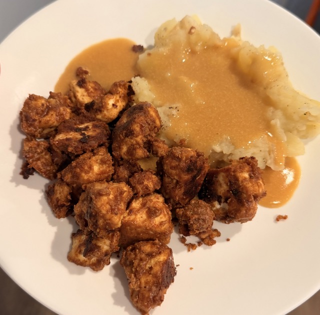 Almond Butter Crusted Tofu